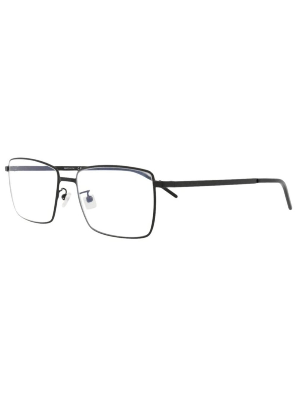 New Saint Laurent Women's Eyeglasses Square Rectangle Metal Frame Mens Black Eye